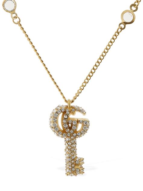 gucci double g key necklace.